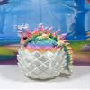 3D Printed Baby Dragon with Dragon Egg, 6" Articulated Rainbow Cherry Blossom Dragon, Fidget ADHD AutismToy, Executive Desk Toy IHWBD011-WE view 3