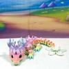 3D Printed Baby Dragon with Egg, 6 Inches Articulated Rainbow Cherry Blossom Dragon, Fidget ADHD AutismToy, Executive Desk Toy IHWBD011-PHE view 3