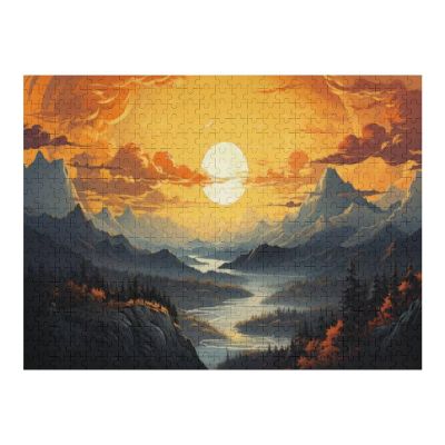 1000 Pieces Puzzle for Adults Beautiful Mountains Landscape Jigsaw Puzzle 1000 Piece Glossy Sturdy Pieces Challenging Family Game Great Gift Idea