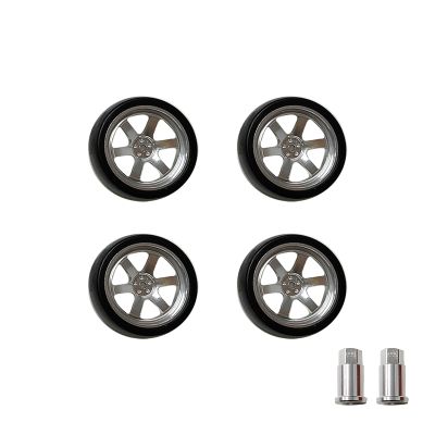 1/18 Scale Metal Tires Set of 4 LDRC Drift Car Upgrades RC Drift Car Replacement Tires for 1:18 LDRC Series (Drift Tires-JSLG-SC)