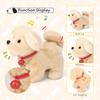 Fegalop Electric Interactive Dog Plush Golden Retriever Toy Puppy Plush Pet Dog-Walking,Barking,Tail Wagging Interactive Companion Animal Toys School Prize Birthday for Kids Toddler Boys Girls view 3