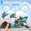 4DRC V32 Foam Remote Control Airplanes RC Planes for Kids Adults, RC Airplane Fighter Jet with Light, 360 Flip Fighter Jet Toys, Stunt Roll, Airplane Toy Gifts for Kids Boys view 3