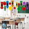 24Pcs Apple-Shaped Crayon-shaped Hanging Honeycomb Balls Welcome Back to School Classroom Decorations for Teacher Appreciation Week First Day of School Party Supplies Decor view 2