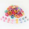 100PCS Elastics Hair Ties,Toddler Hair Soft Finger Baby Rubber Bands,Multicolor Ponytail Holder Hair Accessories With Start And Flower Hair Clip for Kids and Girls view 1