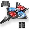 4DRC V31 Foam RC Planes Remote Control Airplanes for Kids Adults 4-7 8-16, Remote Control Planes Fighter Jet with Light, 360 Flip Fighter Jet Toy, Gravity Sensing, Stunt Roll, Gifts for Kids Boys view 1