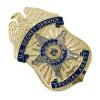 HWQVA Badge for Dressing up and Role Play, Cop Cosplay Costume Accessory, Enameled & Plated, Nickel-Brass Opulent Shield Badge with Gift Box Packaging, Style7 view 1