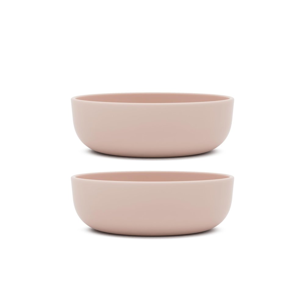 Lalo 2 Pack Silicone Bowls with Rigid Core - Non-toxic Grade Silicone Bowls for Toddlers and Kids Ages 12 Months+, BPA-Free, Dishwasher Safe, Non-suction