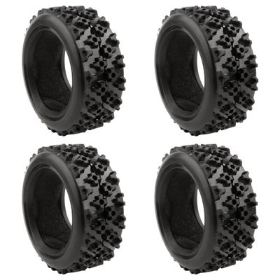 GDOOL1/10 Scale RC On-Road Soft Tires 72mm Replacement Rubber Wheels Tyres with Foam Insert Compatible with Traxxas 4Tec 2.0 Tamiya TT01 XV01 Kyosho WR8 Sakura WLtoys HPI Touring Racing Car,Pack of 4