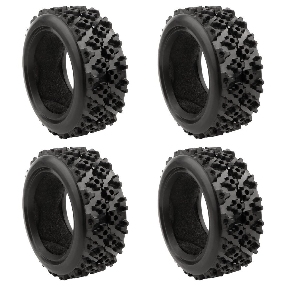 GDOOL1/10 Scale RC On-Road Soft Tires 72mm Replacement Rubber Wheels Tyres with Foam Insert Compatible with Traxxas 4Tec 2.0 Tamiya TT01 XV01 Kyosho WR8 Sakura WLtoys HPI Touring Racing Car,Pack of 4