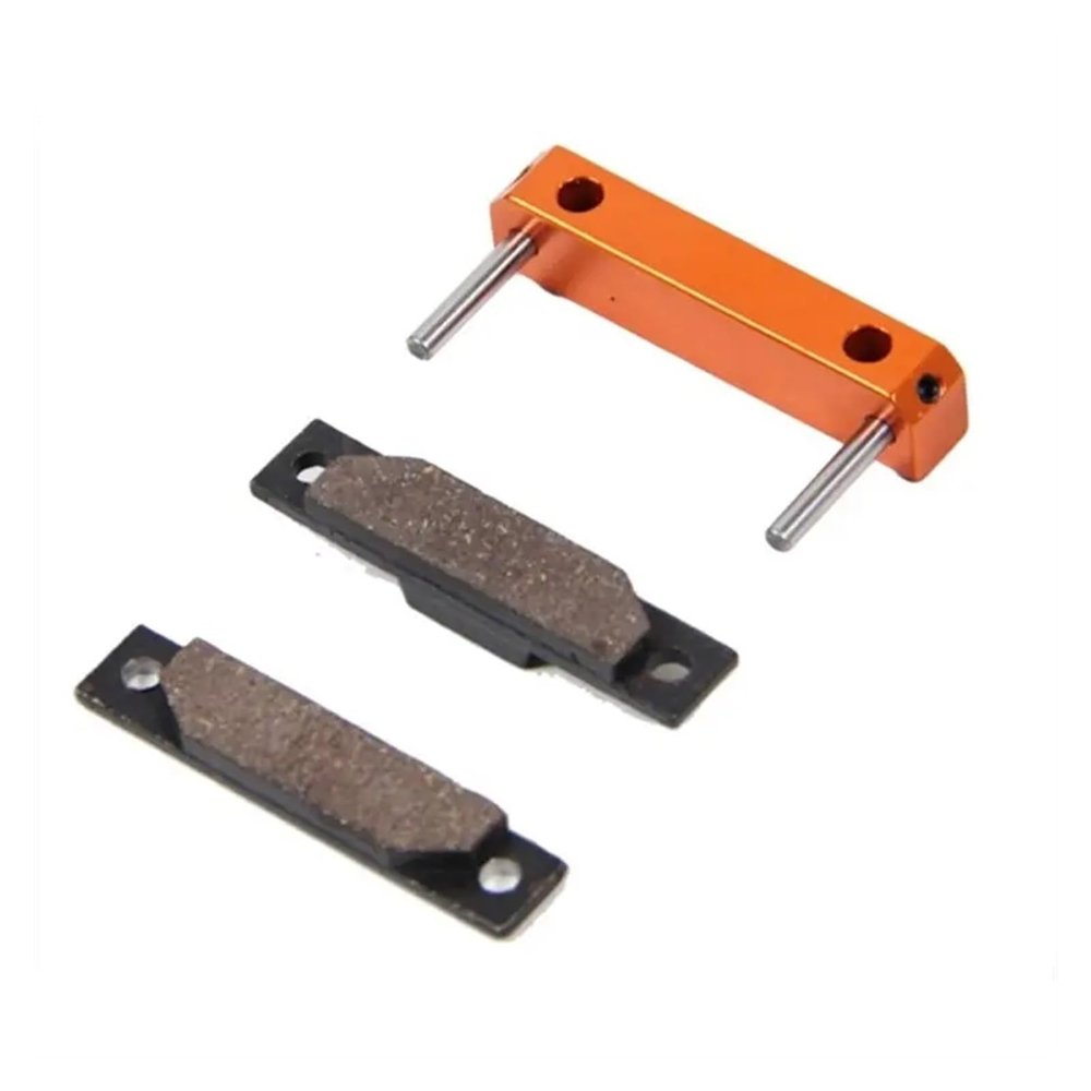 RC Accessories CNC Alloy Brake Pad Set for 1/5 HPI KM ROVAN Baja 5B 5T 5SC Rc Car Gas Parts(Orange)