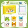 BOBOBELL Animal Soft Baby Blocks,Silicone Squeeze Building Blocks Stacking Toys for Babies,Early Learning Touch Bath Educational Toys with Numbers Animals Fruits Texture Baby Gifts Easter Basket view 4