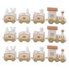Christmas Train Decorations Set - Red, Green, White Trains for Weddings, Parties, Valentine's Day, New Year's, and More - 12-Piece Set view 1