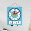 Learning Clock, Dry Erase Telling Time Teaching Clock Kids, 13.5x10.91 inches Adorable Double Side Writable Time Practice Tool, Homeschool Supplies for Classroom Home Use view 2
