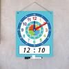 Learning Clock, Dry Erase Telling Time Teaching Clock Kids, 13.5x10.91 inches Adorable Double Side Writable Time Practice Tool, Homeschool Supplies for Classroom Home Use view 3