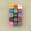 Assorted Opaque Dice with Numbers D3 (d6 1-3 Twice) 16mm (5/8in) Pack of 15 Wondertrail view 3
