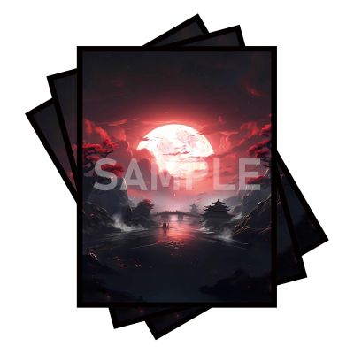 100 PCS MTG Card Sleeves, TCG Card Protective Sleeves Size is 2.6 x 3.6 in Applicable to OCG CCG DTCG PTCG, Fit Standard Size Cards (Red Moon)