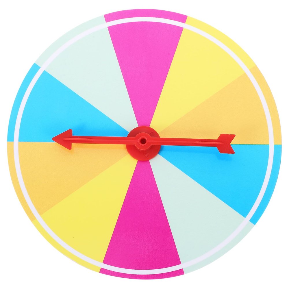 ABOOFAN Party Prize Wheel Rotating Game Spinner Raffle Prize for Adults Party Game Props Lottery Turntable