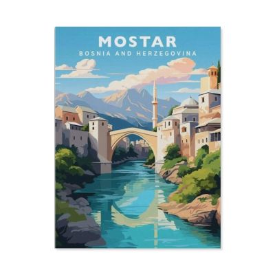 1000PcsMostar Vintage Travel PosterJigsaw Adult Decompression Game Puzzle Students Toy for Children Christmas Birthday Gifts38x26cm-BG64