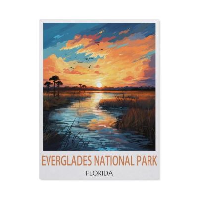 1000 Piece Jigsaw Puzzles for AdultsEverglades National Park Florida Vintage Travel PosterClassic Puzzle Difficult Puzzle Fun Creative DIY Toys Gifts for Girls and Boys, Family Games75x50cm-BH7
