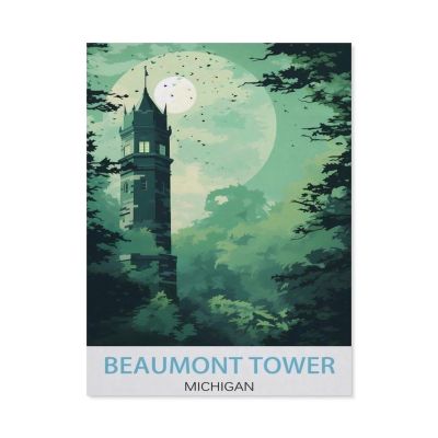 1000PcsBeauanmont Tower Michig Vintage Travel PosterJigsaw Adult Decompression Game Puzzle Students Toy for Children Christmas Birthday Gifts50x70cm-BH4