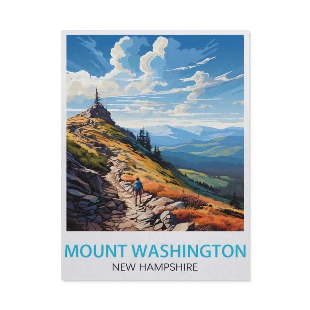 Puzzles for Adults Jigsaw Puzzles 1000 Pieces for Adults KidsMount Washington New HampshirePaper Puzzle Jigsaw Puzzle Artwork Intellective Educational Toys Gifts38x26cm-BF23