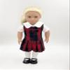 18 inch Doll Outfit-School Plaid Jumper Include Blouse and Hair Accessory/Add on Option: Sock and Shoe (Doll is not Included) (Zip Jumper Only, Plaid 94) view 2