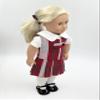 18 inch Doll Outfit-School Plaid Jumper Include Blouse and Hair Accessory/Add on Option: Sock and Shoe (Doll is not Included) (Zip Jumper,Sock,Shiny Black Shoe, Plaid 259) view 4