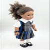 18 inch Doll Outfit-School Plaid Jumper Include Blouse and Hair Accessory/Add on Option: Sock and Shoe (Doll is not Included) (Zip Jumper,Sock,Shiny Black Shoe, Plaid 32) view 3