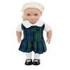 18 inch Doll Outfit-School Plaid Jumper Include Blouse and Hair Accessory/Add on Option: Sock and Shoe (Doll is not Included) (Zip Jumper,Sock,Matte Black Shoe, Plaid 96) view 1