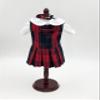 18 inch Doll Outfit-School Plaid Jumper Include Blouse and Hair Accessory/Add on Option: Sock and Shoe (Doll is not Included) (Zip Jumper,Sock,Matte Black Shoe, Plaid 94) view 2