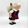 18 inch Doll Outfit-School Plaid Jumper Include Blouse and Hair Accessory/Add on Option: Sock and Shoe (Doll is not Included) (Zip Jumper,Sock,Matte Black Shoe, Plaid 94) view 4