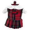 18 inch Doll Outfit-School Plaid Jumper Include Blouse and Hair Accessory/Add on Option: Sock and Shoe (Doll is not Included) (Zip Jumper Only, Plaid 68) view 1