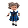 18 inch Doll Outfit-School Plaid Jumper Include Blouse and Hair Accessory/Add on Option: Sock and Shoe (Doll is not Included) (Zip Jumper,Sock,Matte Black Shoe, Plaid 92) view 1