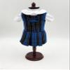 18 inch Doll Outfit-School Plaid Jumper Include Blouse and Hair Accessory/Add on Option: Sock and Shoe (Doll is not Included) (Zip Jumper,Sock,Matte Black Shoe, Plaid 92) view 2