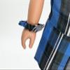 18 inch Doll Outfit-School Plaid Jumper Include Blouse and Hair Accessory/Add on Option: Sock and Shoe (Doll is not Included) (Zip Jumper,Sock,Matte Black Shoe, Plaid 32) view 3