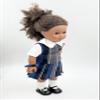 18 inch Doll Outfit-School Plaid Jumper Include Blouse and Hair Accessory/Add on Option: Sock and Shoe (Doll is not Included) (Zip Jumper,Sock,Matte Black Shoe, Plaid 32) view 4