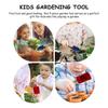 JOINPAYA 4pcs Boy Girl Garden Planting Tool Set Fork Shovel Rake for Boy Girl Beach Sandbox and Garden Play Lightweight and Safe for Little Hands view 3