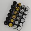 1/64 Scale Progressive Rubber Wheels Set | 10-Pack Random Wheel Designs in Two Sizes (10.5mm & 13mm) | Custom Upgrade Tires for Hot Wheels, Matchbox, Mini GT, Greenlight, Auto World & Diecast Cars view 2