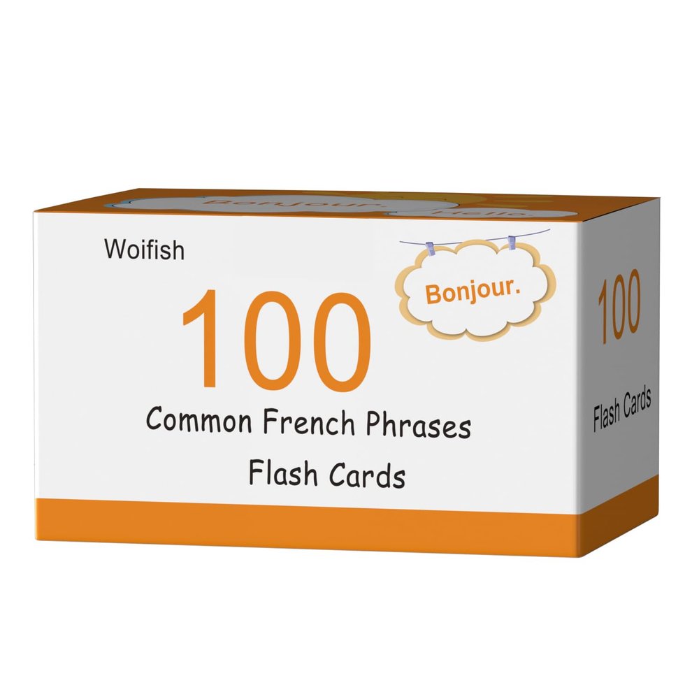 100 Essential French Phrases Flash Cards for Adults - Learn French Phrases for Beginners with Durable & Portable Flashcards- French Flashcards Simple Phrases