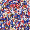 Blue Red and White Star Faux Polymer Sprinkles with Resin and Metal Pearls, Mixed Polymer Clay Fake Sprinkles, Decoden Jimmies for Crafts and DIY (30 gram bag) view 2