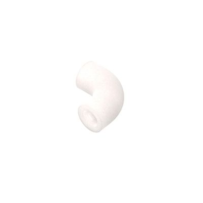 XYEIUGO Gobricks 25214 Ornaments Brick Round 1x1 Diameter Tube with 90 Degree Elbow (2x2x1) and Axle Holes (Crossholes) at Each 50 Pieces Building Blocks Color:Milky White 091