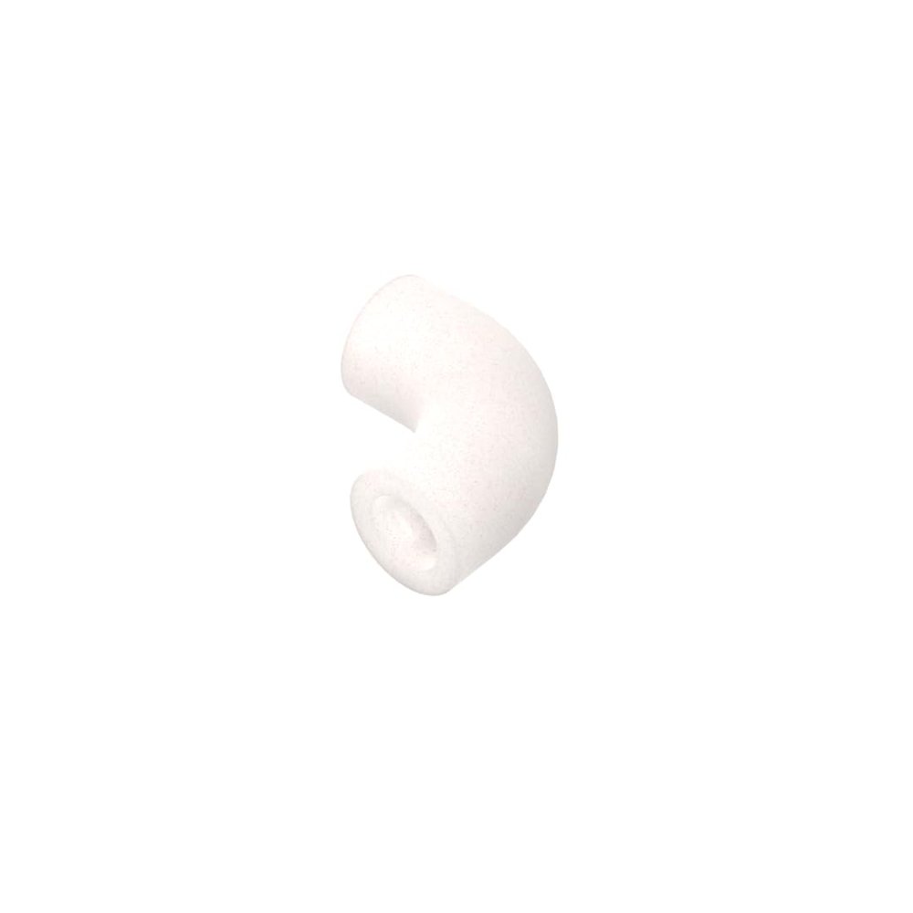 XYEIUGO Gobricks 25214 Ornaments Brick Round 1x1 Diameter Tube with 90 Degree Elbow (2x2x1) and Axle Holes (Crossholes) at Each 50 Pieces Building Blocks Color:Milky White 091