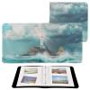 Qumton Large Photo Album, Lighthouse Ocean Sea (6) Personalized Leather Cover Photo Book for 4x6 5x7 6x8 Pictures, Photo Albums for Family, Baby, Wedding view 2