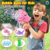 3-Pack Gifts for Girls Bubble Gun - Auto Light Up Bubble Machine with Refills for Kids Toys Girls Ages 6-8 Birthday Gift Party Favors Eassentials Easter Stocking Stuffers Valentine (Green+Pink+Purple) view 4