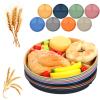 10 Pcs Unbreakable Divided Plates for Kids Adults, 9 Inch Round Portion Control Plate, 3 Compartment Plates with Dividers, Lightweight Reusable Dinnerware Portion Control Plastic, Dishwasher Safe view 1