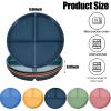 10 Pcs Unbreakable Divided Plates for Kids Adults, 9 Inch Round Portion Control Plate, 3 Compartment Plates with Dividers, Lightweight Reusable Dinnerware Portion Control Plastic, Dishwasher Safe view 2