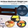 10 Pcs Unbreakable Divided Plates for Kids Adults, 9 Inch Round Portion Control Plate, 3 Compartment Plates with Dividers, Lightweight Reusable Dinnerware Portion Control Plastic, Dishwasher Safe view 3
