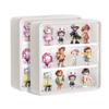 2Pcs White Display Case for Figures,Wall Mounted Acrylic Clear Storage Case,Dust Proof Display Cabinet Organizer with Shelves Magnetic Door for Mini Figure Toys or Collectibles Figures view 1