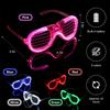 25 Pack LED Light Up Sunglasses for Kids & Adults, Glow in the Dark Neon Glasses Bulk for Party Favors, Birthday & School Events, Hora Loca Rave Night Accessories, Easter St. Patricks Day Party view 3