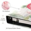 Qumton Large Photo Album, Flamingo Palm Leaf Painting Personalized Leather Cover Photo Book for 4x6 5x7 6x8 Pictures, Photo Albums for Family, Baby, Wedding view 4